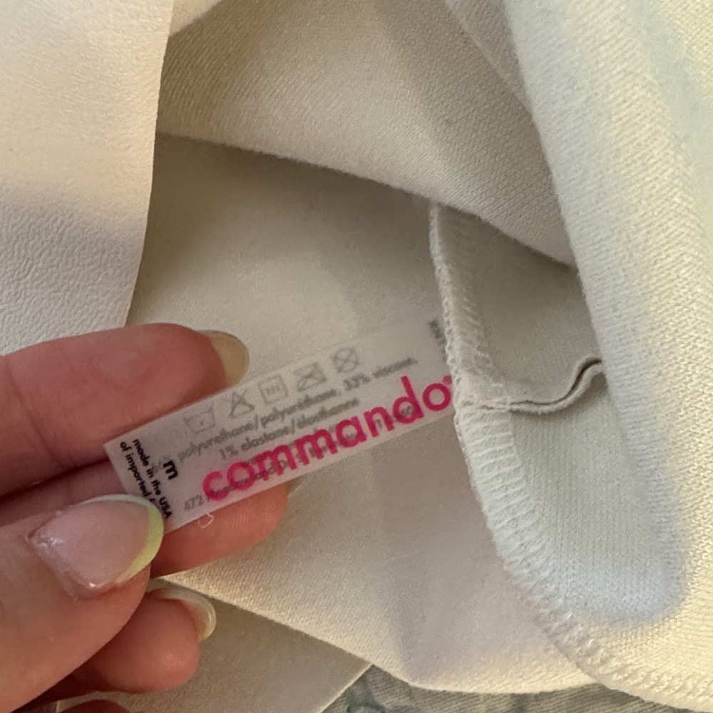 Commando White Square-Neck Crop Tank - Picture 2 of 3